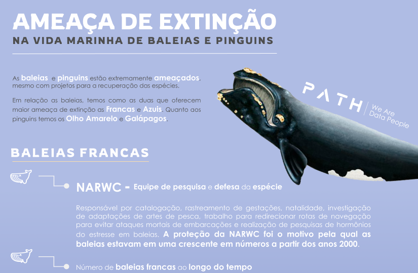 Dashboard Extinção de Baleias e Pinguins